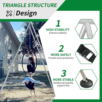 9.6 FT Portable Stand Yoga Swing Stand 551 LBS Aerial Yoga Frame Yoga