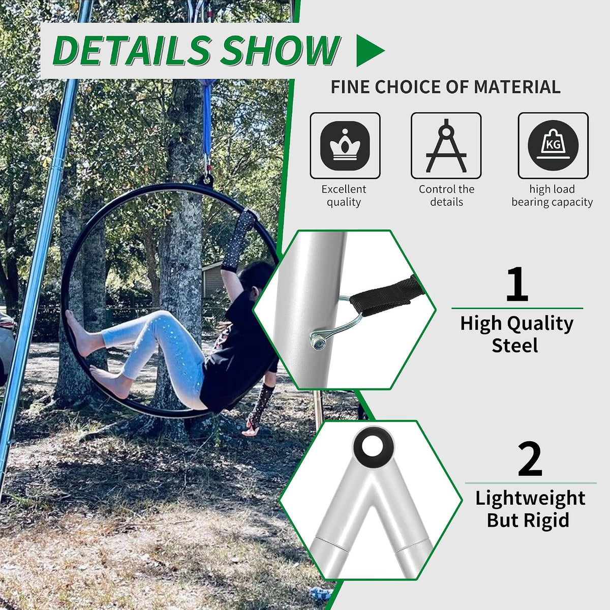 9.6 FT Portable Stand Yoga Swing Stand 551 LBS Aerial Yoga Frame Yoga