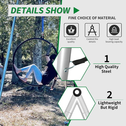 9.6 FT Portable Stand Yoga Swing Stand 551 LBS Aerial Yoga Frame Yoga