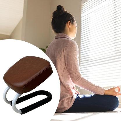 Kneeling Meditation Stool Adjustable Birthday Gift Anti Slip Comfortable Seat Prayer Stool for Yoga Praying Home Women, Style A Brown