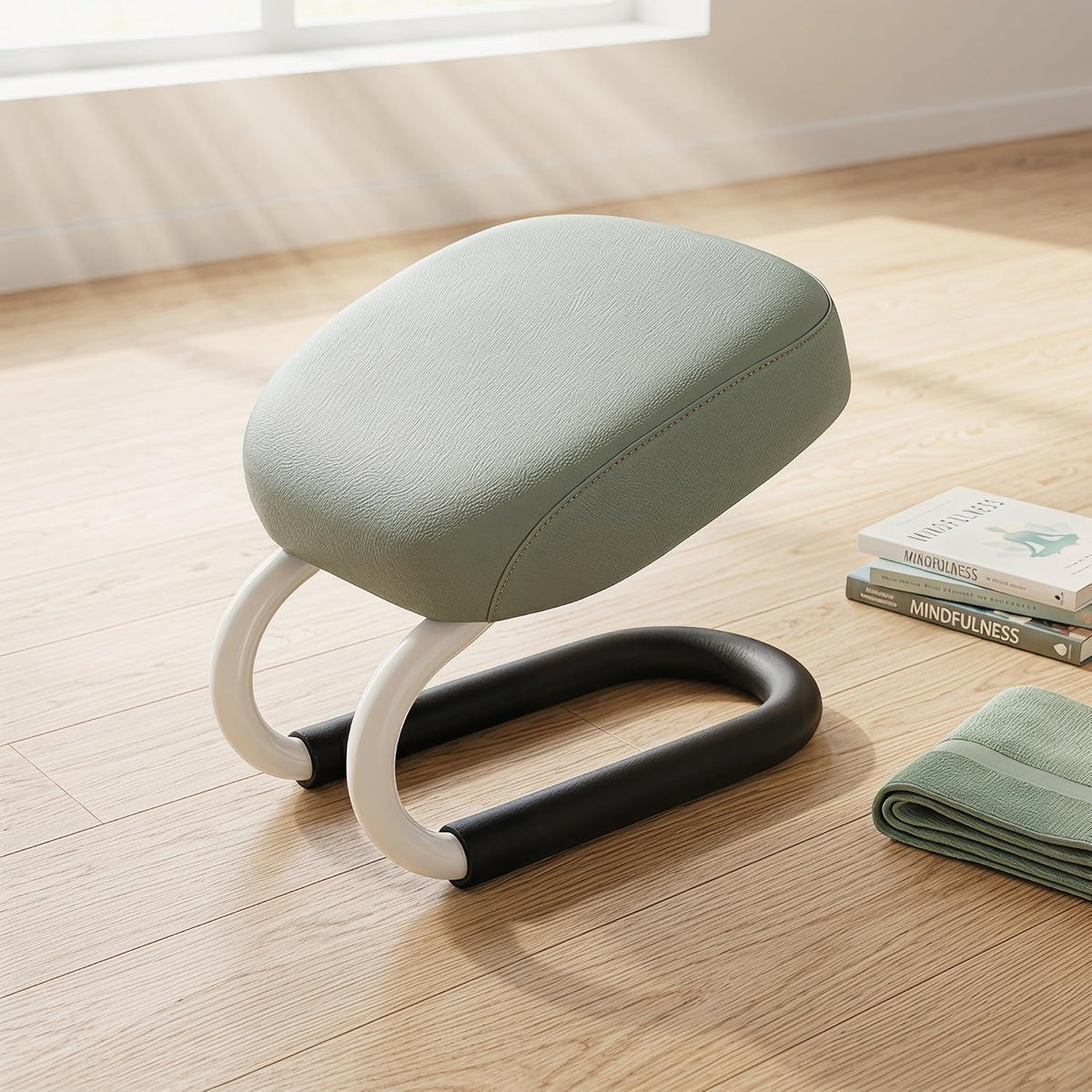 Kneeling Meditation Stool Adjustable Birthday Gift Anti Slip Comfortable Seat Prayer Stool for Yoga Praying Home Women, Style A Brown