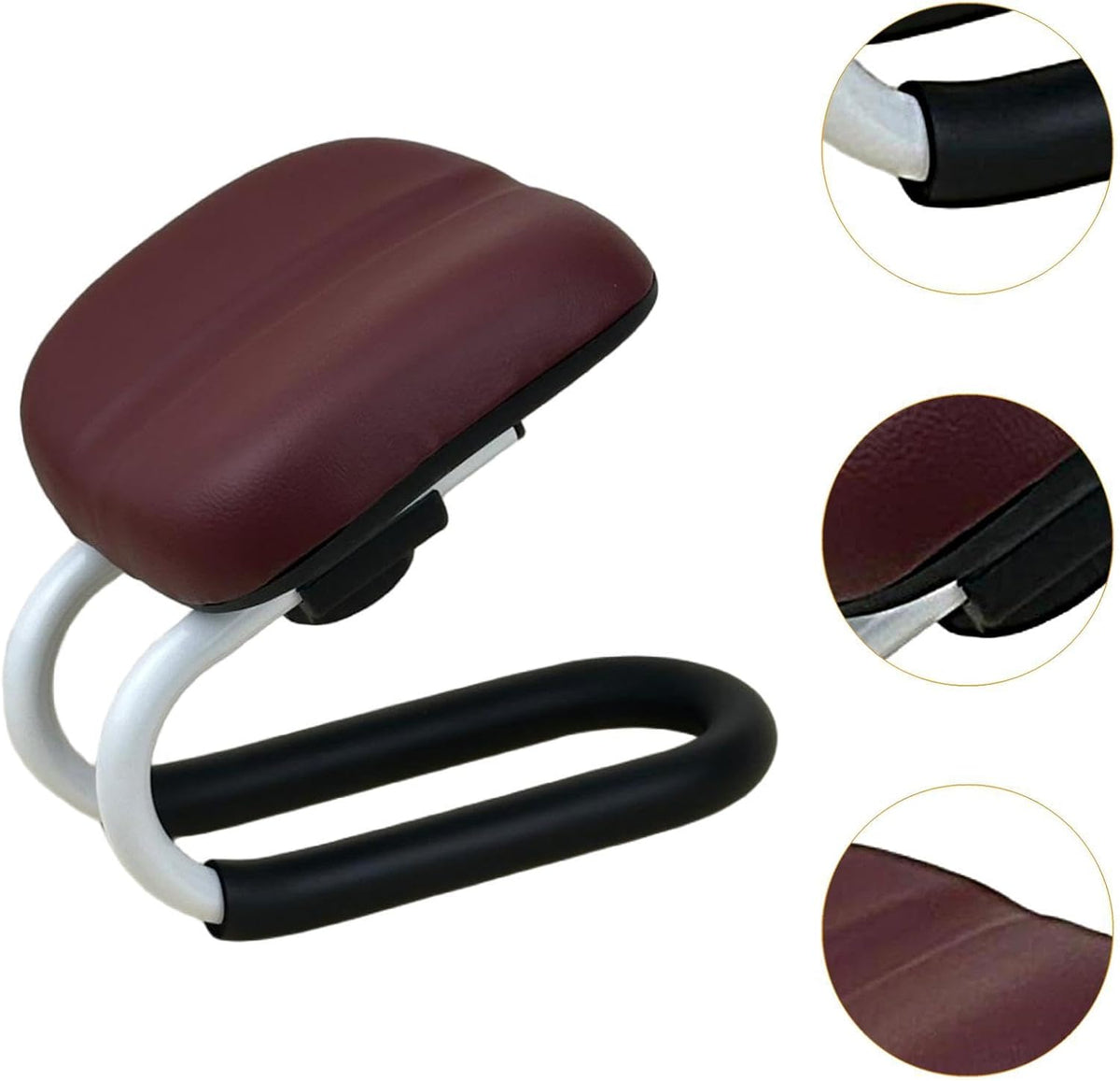 Kneeling Meditation Stool Adjustable Birthday Gift Anti Slip Comfortable Seat Prayer Stool for Yoga Praying Home Women, Style A Brown