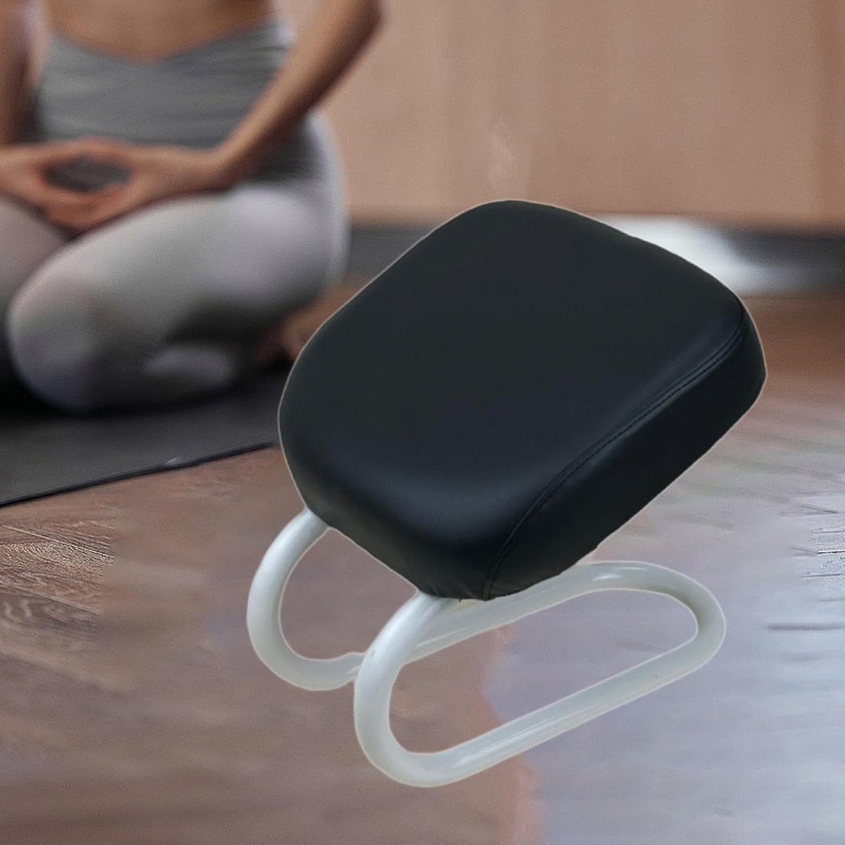 Kneeling Meditation Stool Adjustable Birthday Gift Anti Slip Comfortable Seat Prayer Stool for Yoga Praying Home Women, Style A Brown