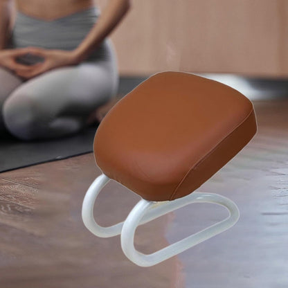 Kneeling Meditation Stool Adjustable Birthday Gift Anti Slip Comfortable Seat Prayer Stool for Yoga Praying Home Women, Style A Brown