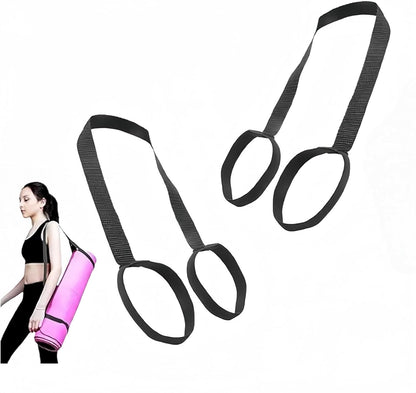 2Pcs Yoga Mat Straps For Carrying - Yoga Mat Elastic Straps,Adjustable Yoga Carrying Strap Holder Straps,Exercise Mat Carrier Strap,Weight Loss Fitness Binding Rope,Exercise and Fitness Accessories
