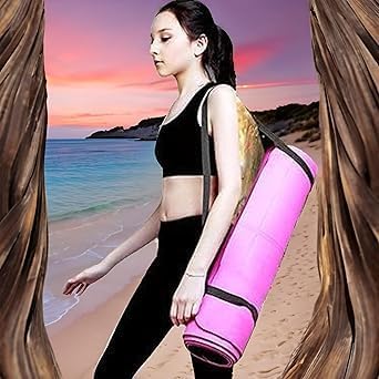 2Pcs Yoga Mat Straps For Carrying - Yoga Mat Elastic Straps,Adjustable Yoga Carrying Strap Holder Straps,Exercise Mat Carrier Strap,Weight Loss Fitness Binding Rope,Exercise and Fitness Accessories