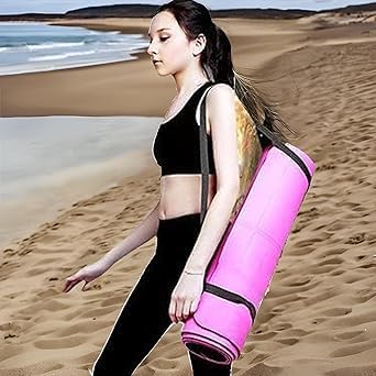2Pcs Yoga Mat Straps For Carrying - Yoga Mat Elastic Straps,Adjustable Yoga Carrying Strap Holder Straps,Exercise Mat Carrier Strap,Weight Loss Fitness Binding Rope,Exercise and Fitness Accessories