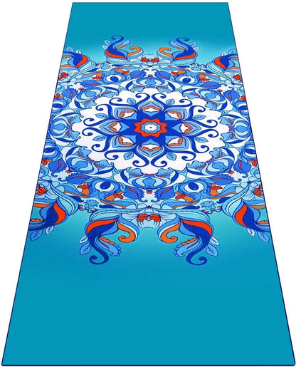Non Slip Hot Yoga Towel, 100% Microfiber Non Slip Yoga Mat Towel for Hot Yoga, Pilates and Fitness, Exclusive Corner Pockets Design + Free Spray Bottle