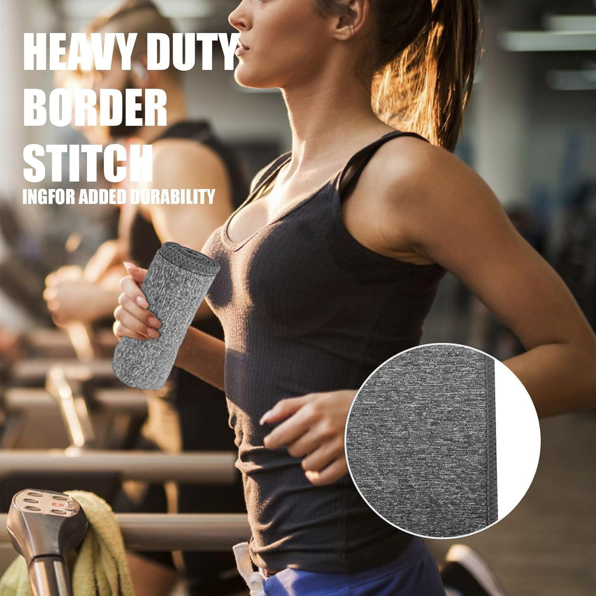 Microfiber Quick Dry Gym Towel, Lint Free Odor-Free Absorbent Fiber, Fast Drying, Men & Women Workout Gear for Body Sweat, Working Out, Towels (Grey, 5Pack - 16 * 27Inch)