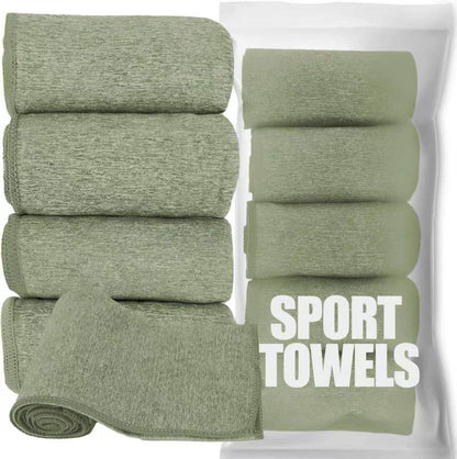 Microfiber Quick Dry Gym Towel, Lint Free Odor-Free Absorbent Fiber, Fast Drying, Men & Women Workout Gear for Body Sweat, Working Out, Towels (Grey, 5Pack - 16 * 27Inch)