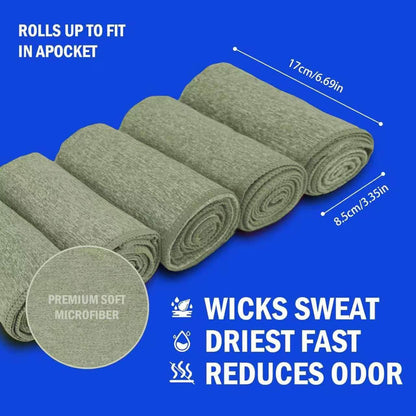 Microfiber Quick Dry Gym Towel, Lint Free Odor-Free Absorbent Fiber, Fast Drying, Men & Women Workout Gear for Body Sweat, Working Out, Towels (Grey, 5Pack - 16 * 27Inch)