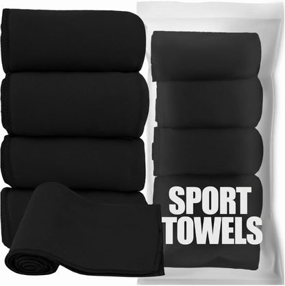 Microfiber Quick Dry Gym Towel, Lint Free Odor-Free Absorbent Fiber, Fast Drying, Men & Women Workout Gear for Body Sweat, Working Out, Towels (Grey, 5Pack - 16 * 27Inch)