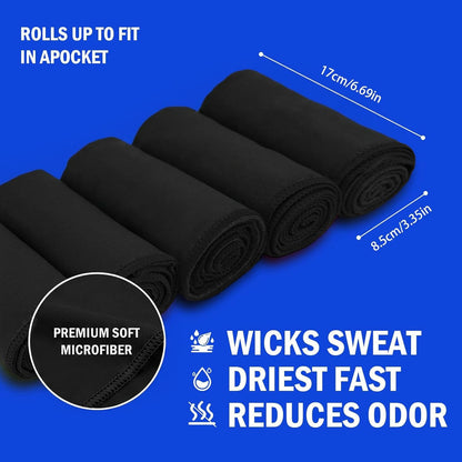 Microfiber Quick Dry Gym Towel, Lint Free Odor-Free Absorbent Fiber, Fast Drying, Men & Women Workout Gear for Body Sweat, Working Out, Towels (Grey, 5Pack - 16 * 27Inch)
