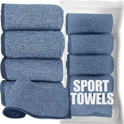 Microfiber Quick Dry Gym Towel, Lint Free Odor-Free Absorbent Fiber, Fast Drying, Men & Women Workout Gear for Body Sweat, Working Out, Towels (Grey, 5Pack - 16 * 27Inch)