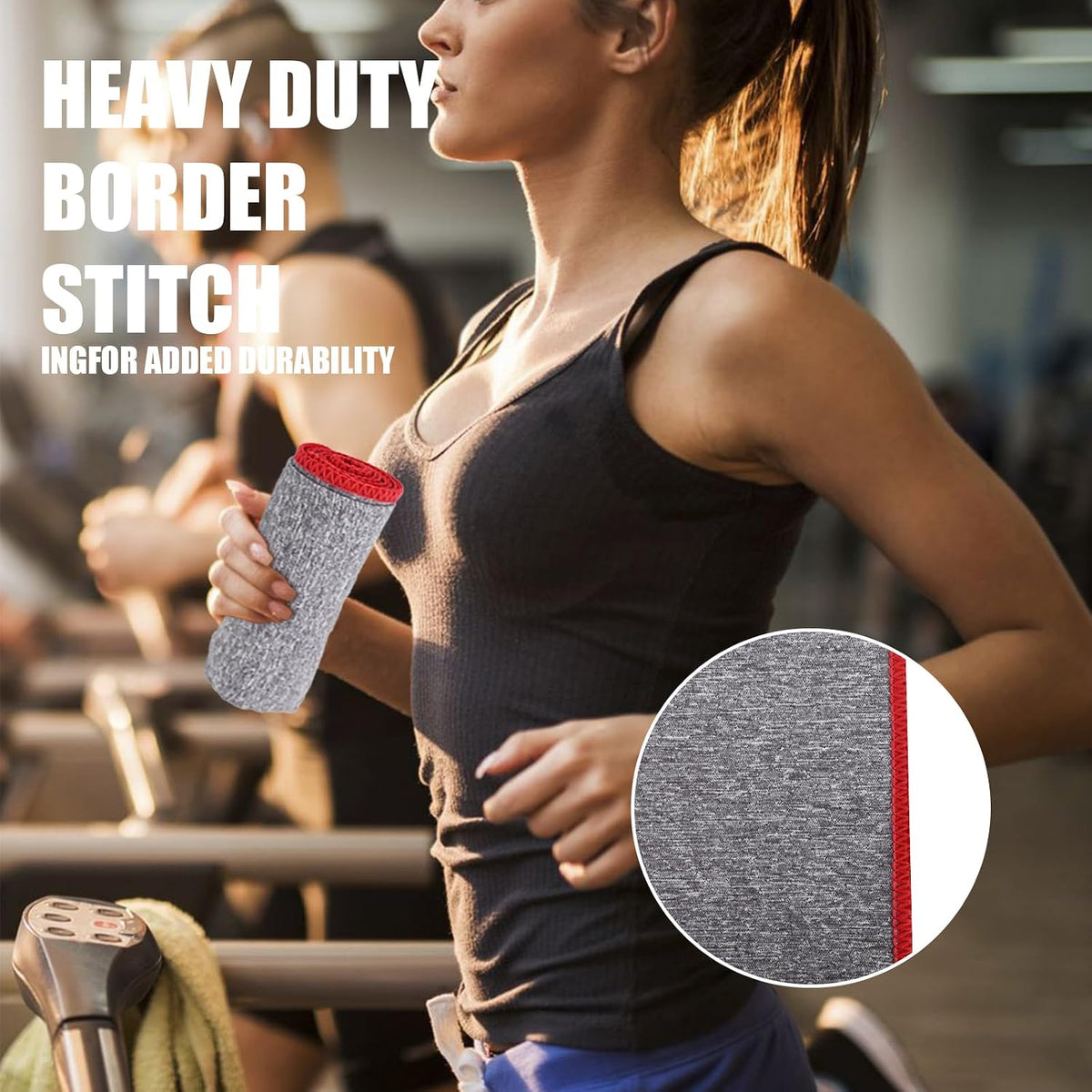 Microfiber Quick Dry Gym Towel, Lint Free Odor-Free Absorbent Fiber, Fast Drying, Men & Women Workout Gear for Body Sweat, Working Out, Towels (Grey, 5Pack - 16 * 27Inch)