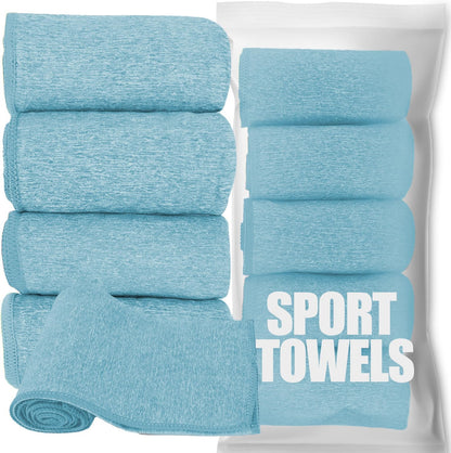 Microfiber Quick Dry Gym Towel, Lint Free Odor-Free Absorbent Fiber, Fast Drying, Men & Women Workout Gear for Body Sweat, Working Out, Towels (Grey, 5Pack - 16 * 27Inch)
