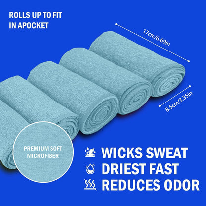 Microfiber Quick Dry Gym Towel, Lint Free Odor-Free Absorbent Fiber, Fast Drying, Men & Women Workout Gear for Body Sweat, Working Out, Towels (Grey, 5Pack - 16 * 27Inch)