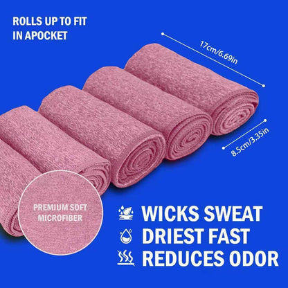 Microfiber Quick Dry Gym Towel, Lint Free Odor-Free Absorbent Fiber, Fast Drying, Men & Women Workout Gear for Body Sweat, Working Out, Towels (Grey, 5Pack - 16 * 27Inch)