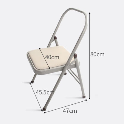 Foldable Yoga Auxiliary Chair, Pilates Yoga Chair, Backless Yoga Chair，Iyengar Auxiliary Chair for Yoga Studios, Offices, Home Practice(Purple)