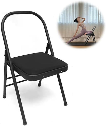 Foldable Yoga Auxiliary Chair, Pilates Yoga Chair, Backless Yoga Chair，Iyengar Auxiliary Chair for Yoga Studios, Offices, Home Practice(Purple)
