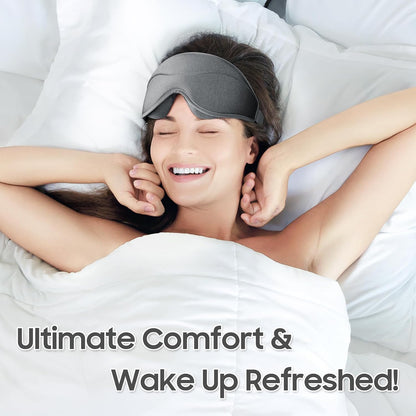 Sleep Mask - Total Blackout 3D Sleeping Mask, Super Lightweight & Silky Soft Eye Mask for Sleeping, Fully Adjustable Fit for Home, Office, Traveling, Meditation, Yoga, Pink