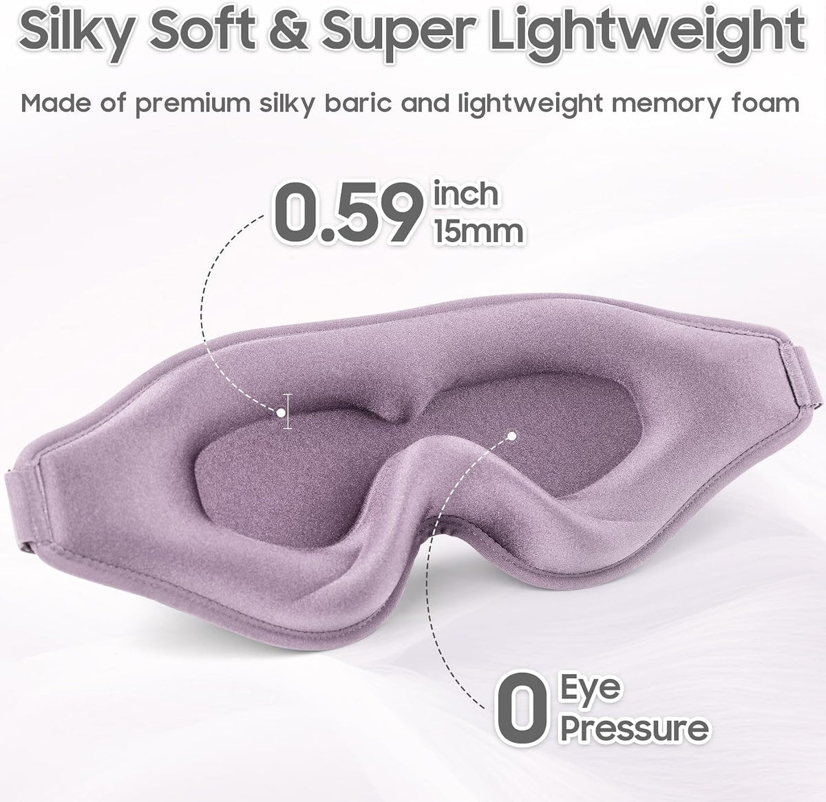 Sleep Mask - Total Blackout 3D Sleeping Mask, Super Lightweight & Silky Soft Eye Mask for Sleeping, Fully Adjustable Fit for Home, Office, Traveling, Meditation, Yoga, Pink