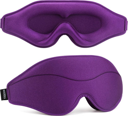 Sleep Mask - Total Blackout 3D Sleeping Mask, Super Lightweight & Silky Soft Eye Mask for Sleeping, Fully Adjustable Fit for Home, Office, Traveling, Meditation, Yoga, Pink