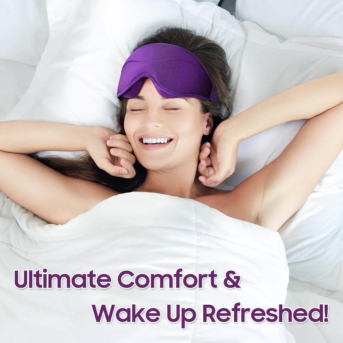 Sleep Mask - Total Blackout 3D Sleeping Mask, Super Lightweight & Silky Soft Eye Mask for Sleeping, Fully Adjustable Fit for Home, Office, Traveling, Meditation, Yoga, Pink