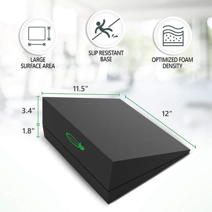 Adjustable 13" Foam Incline Slant Boards 4pc set - Professional Large Yoga Foam Wedge for Leg, Calf, Ankle, and Foot Stretching
