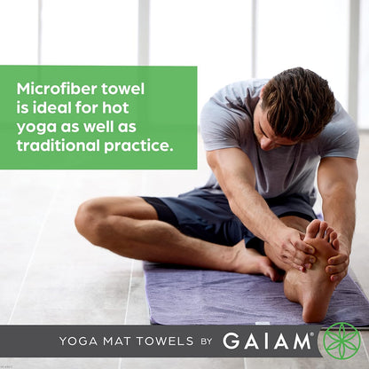 Yoga Mat Towel, Non-Slip Microfiber, Hot Yoga (Heron Lilac)