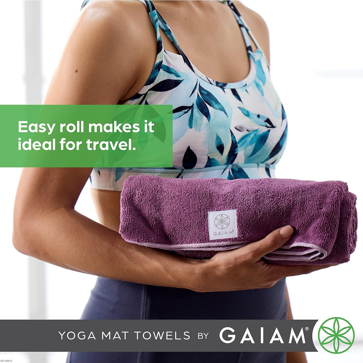 Yoga Mat Towel, Non-Slip Microfiber, Hot Yoga (Heron Lilac)
