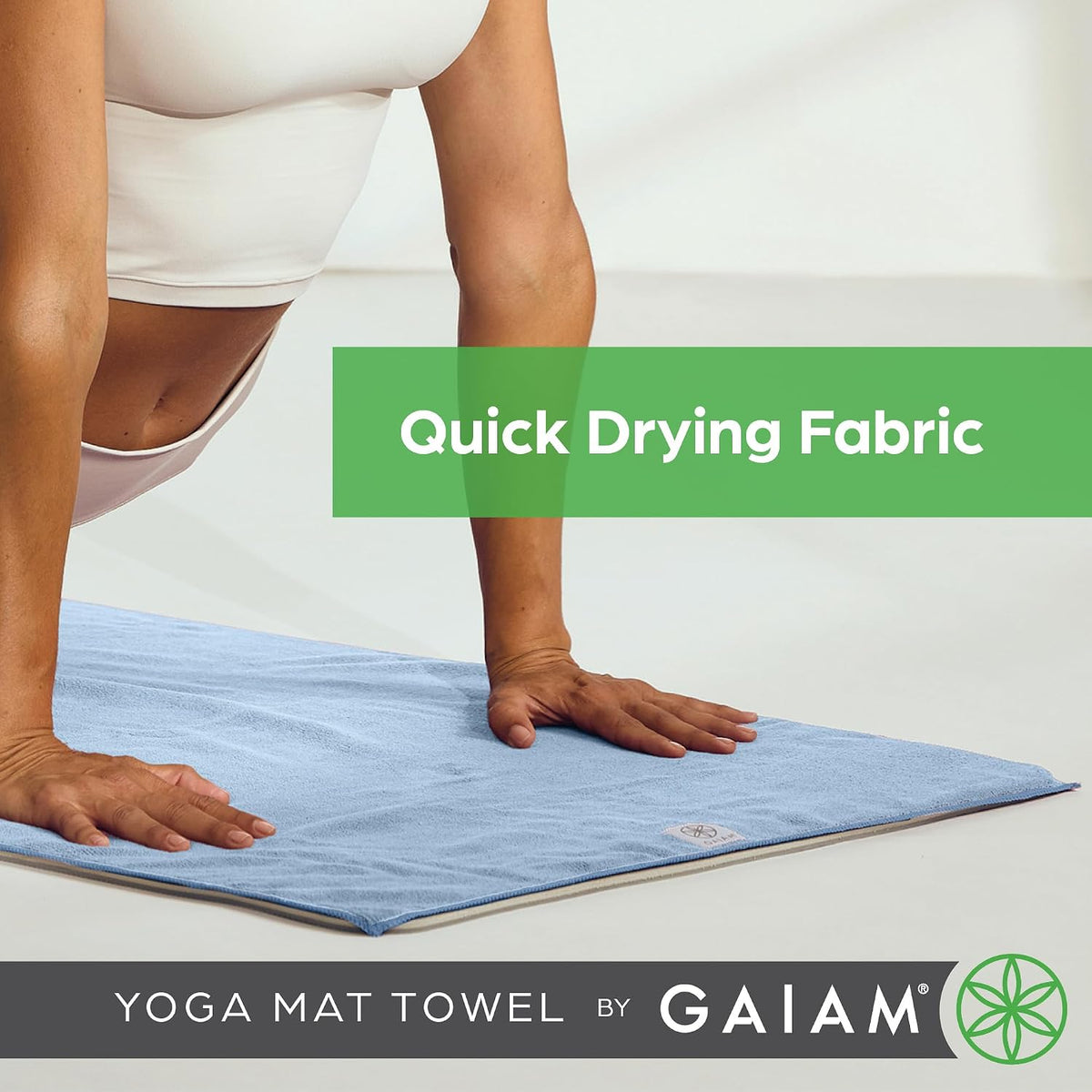Yoga Mat Towel, Non-Slip Microfiber, Hot Yoga (Heron Lilac)