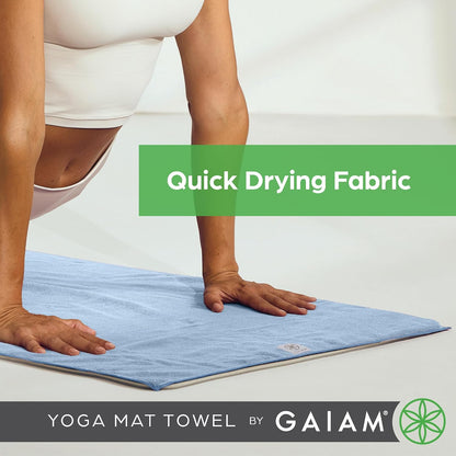 Yoga Mat Towel, Non-Slip Microfiber, Hot Yoga (Heron Lilac)