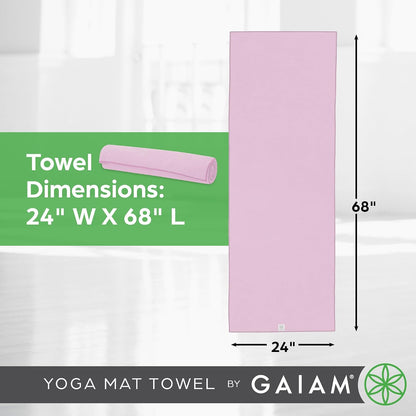 Yoga Mat Towel, Non-Slip Microfiber, Hot Yoga (Heron Lilac)