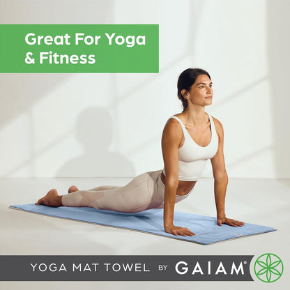 Yoga Mat Towel, Non-Slip Microfiber, Hot Yoga (Heron Lilac)