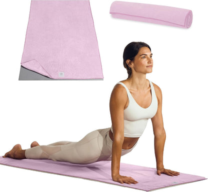Yoga Mat Towel, Non-Slip Microfiber, Hot Yoga (Heron Lilac)