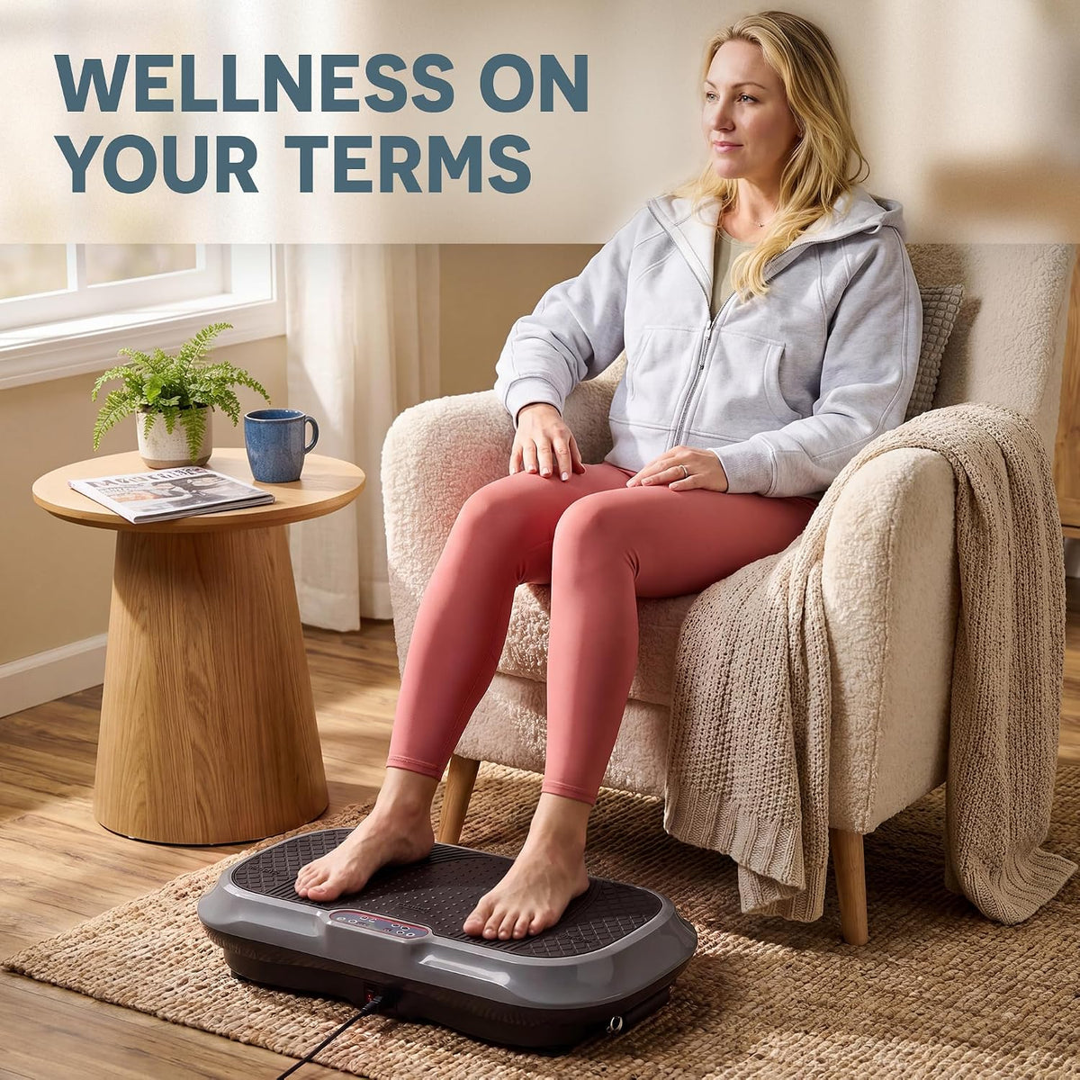 Waver Vibration Plate Exercise Machine with 99 Speeds & 10 Presets