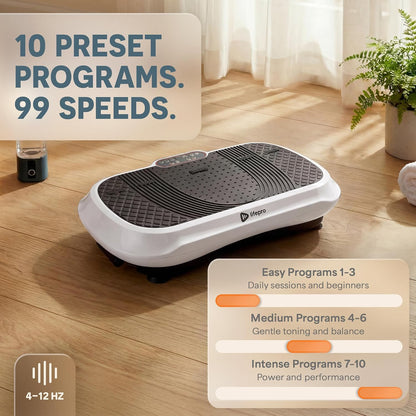Waver Vibration Plate Exercise Machine with 99 Speeds & 10 Presets