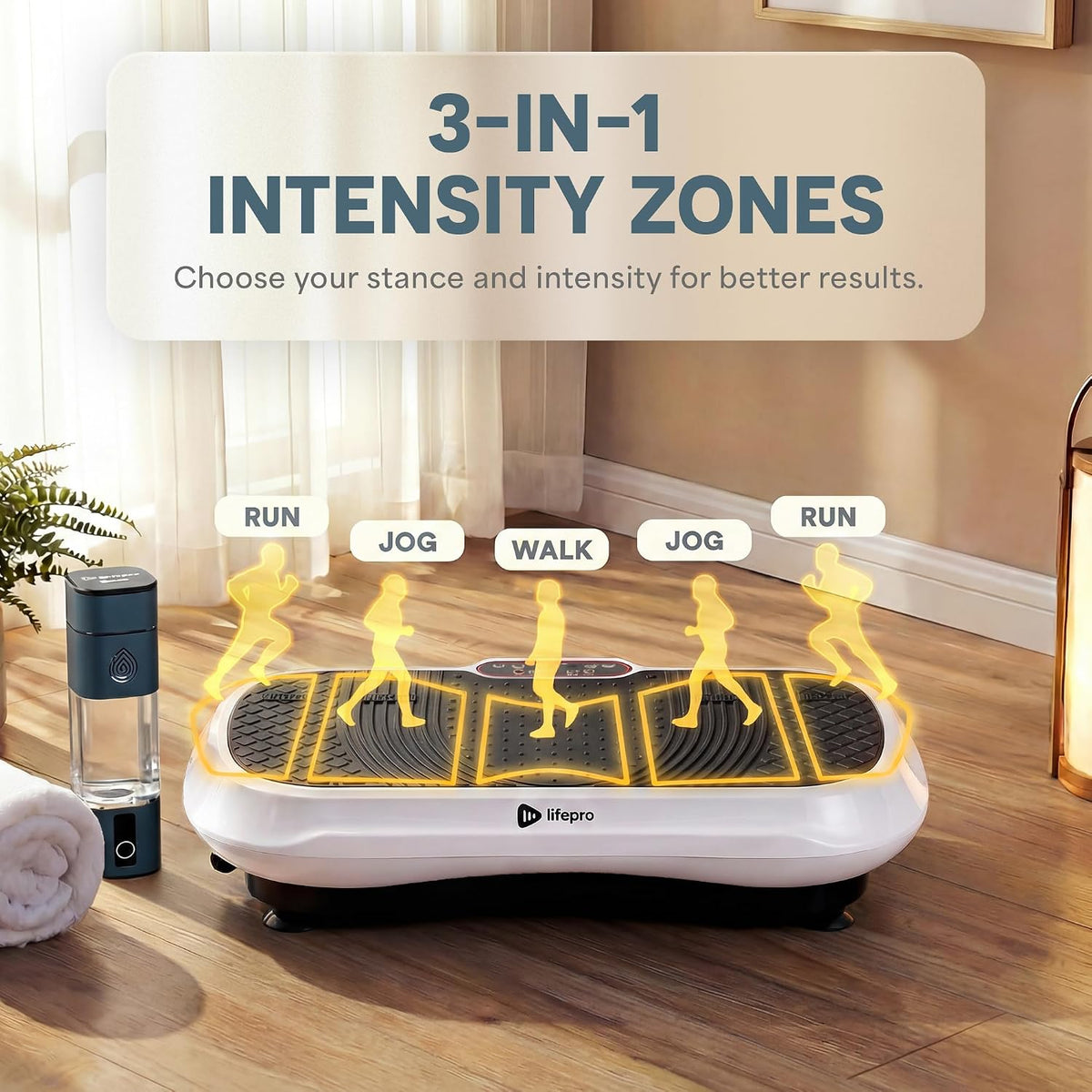 Waver Vibration Plate Exercise Machine with 99 Speeds & 10 Presets