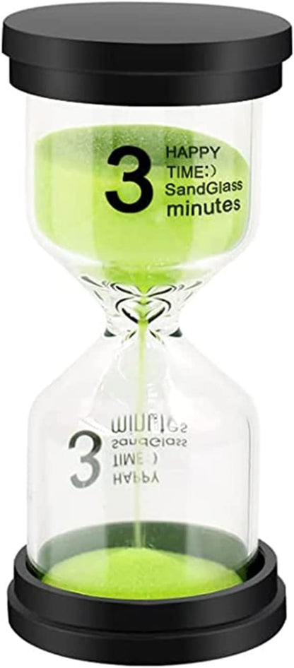 Sand Timer, Sand Timers Colorful 1/3/5/10/15/30 Minutes Sandglass Timer with Protective Cover for Classroom Home Office Cooking (Pack of 6) Multicolor