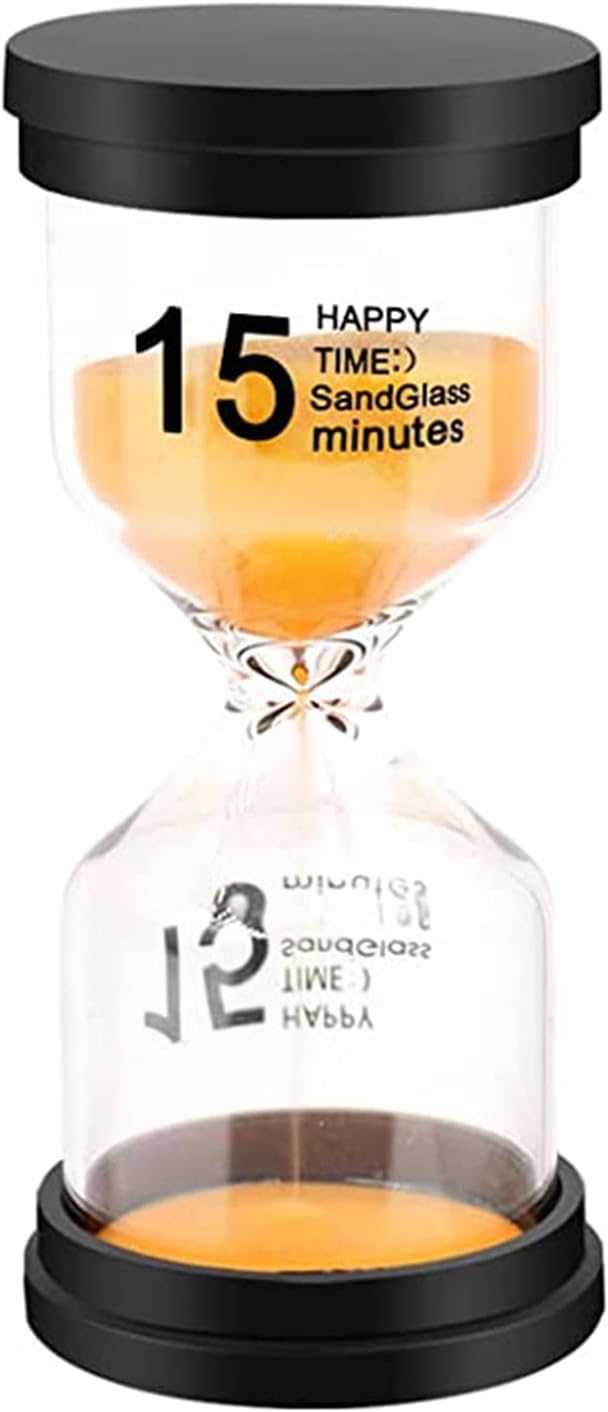 Sand Timer, Sand Timers Colorful 1/3/5/10/15/30 Minutes Sandglass Timer with Protective Cover for Classroom Home Office Cooking (Pack of 6) Multicolor