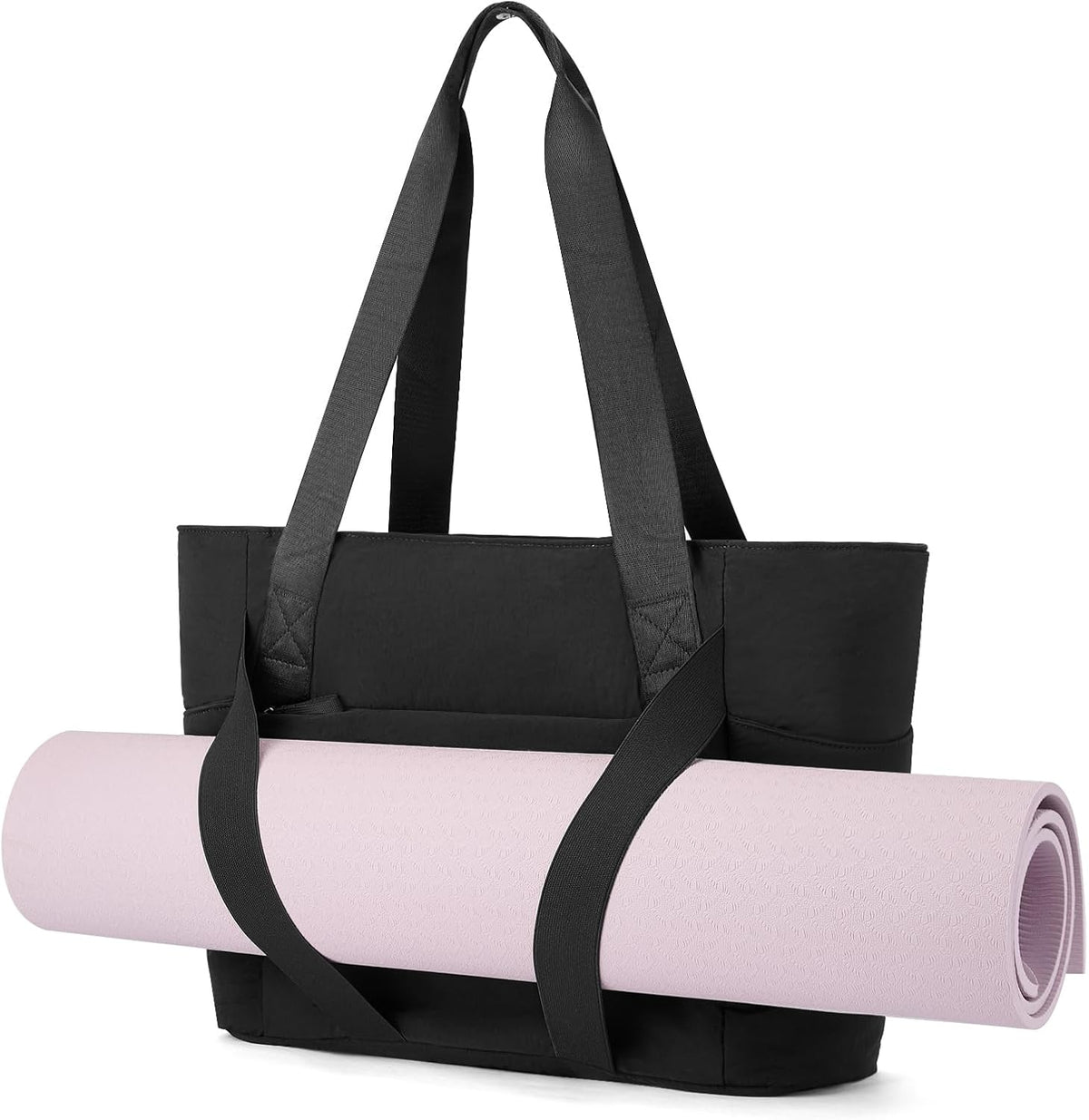 Axcone Women's Yoga Tote Bag with Luggage Sleeve & Mat Straps - Gym Work Bag for Office, Commute, Sports,Travel