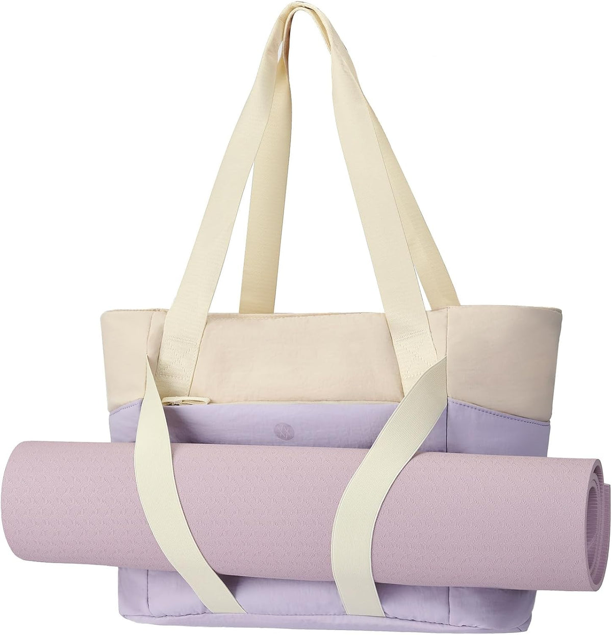 Axcone Women's Yoga Tote Bag with Luggage Sleeve & Mat Straps - Gym Work Bag for Office, Commute, Sports,Travel