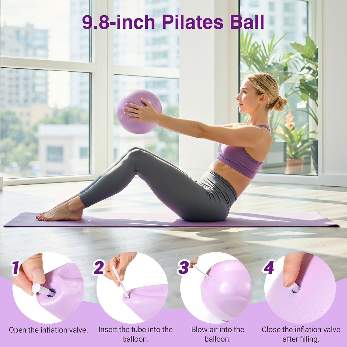 Home Pilates Kit Home Workout Essentials Set for Women Full-Body Exercise