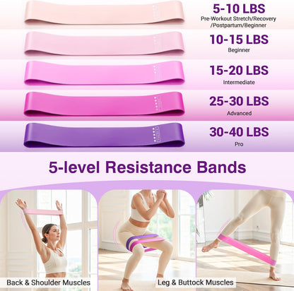 Home Pilates Kit Home Workout Essentials Set for Women Full-Body Exercise