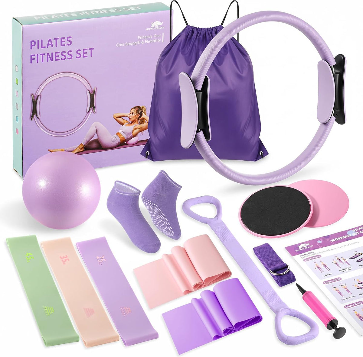 Home Pilates Kit Home Workout Essentials Set for Women Full-Body Exercise