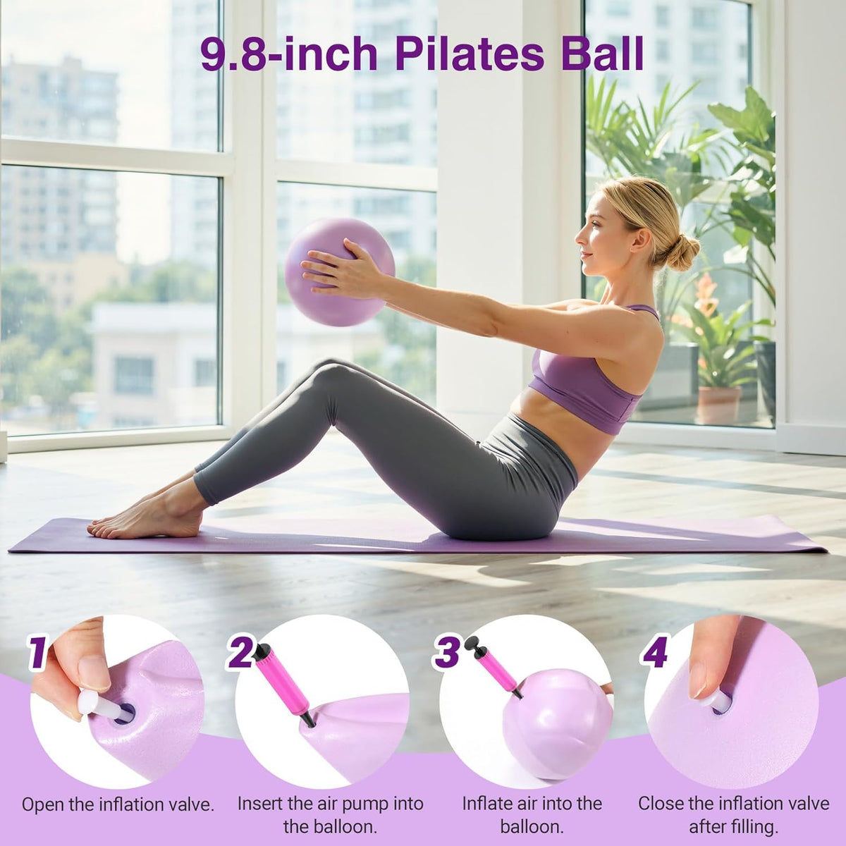 Home Pilates Kit Home Workout Essentials Set for Women Full-Body Exercise