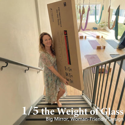 67"x20" Full Length Floor Mirror with Wheels,Glassless Shatterproof Mirror