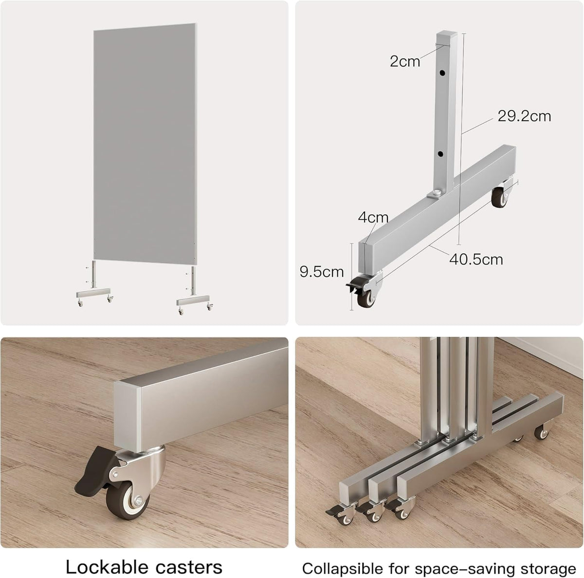 67"x20" Full Length Floor Mirror with Wheels,Glassless Shatterproof Mirror