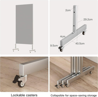 67"x20" Full Length Floor Mirror with Wheels,Glassless Shatterproof Mirror